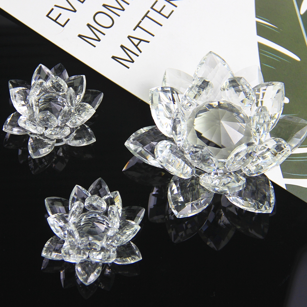 60mm-200mm Crystal Swan Lotus  - đánh giá và giá Book Weight Glass