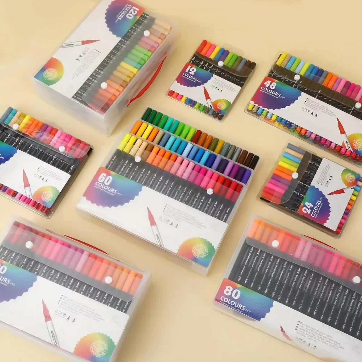 12-120 Colors Markers Set Dual - đánh giá và giá Correction Pen Fine