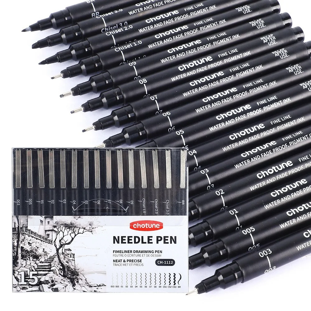 Black Micro Pens,15 Sizes,Wate - đánh giá và giá Correction Pen Fine