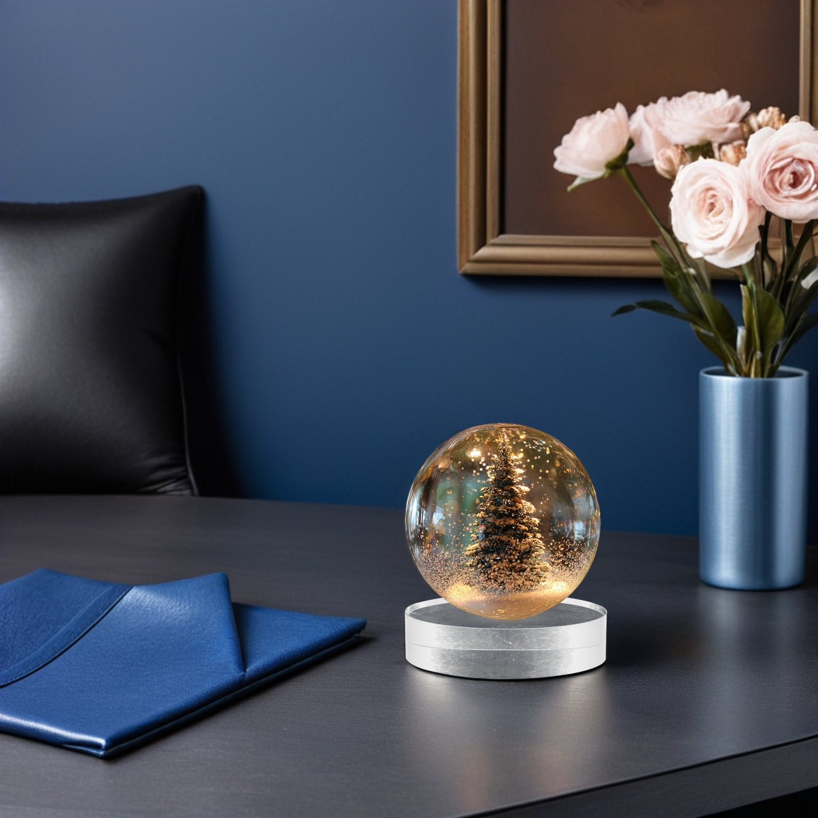 2Pcs Round Crystal Decorative  - đánh giá và giá Book Weight Glass