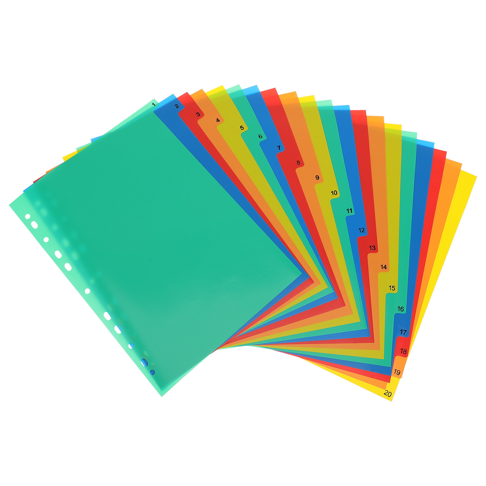 20 Pages A4 Colorful Plastic T - đánh giá và giá Tab Divider A4