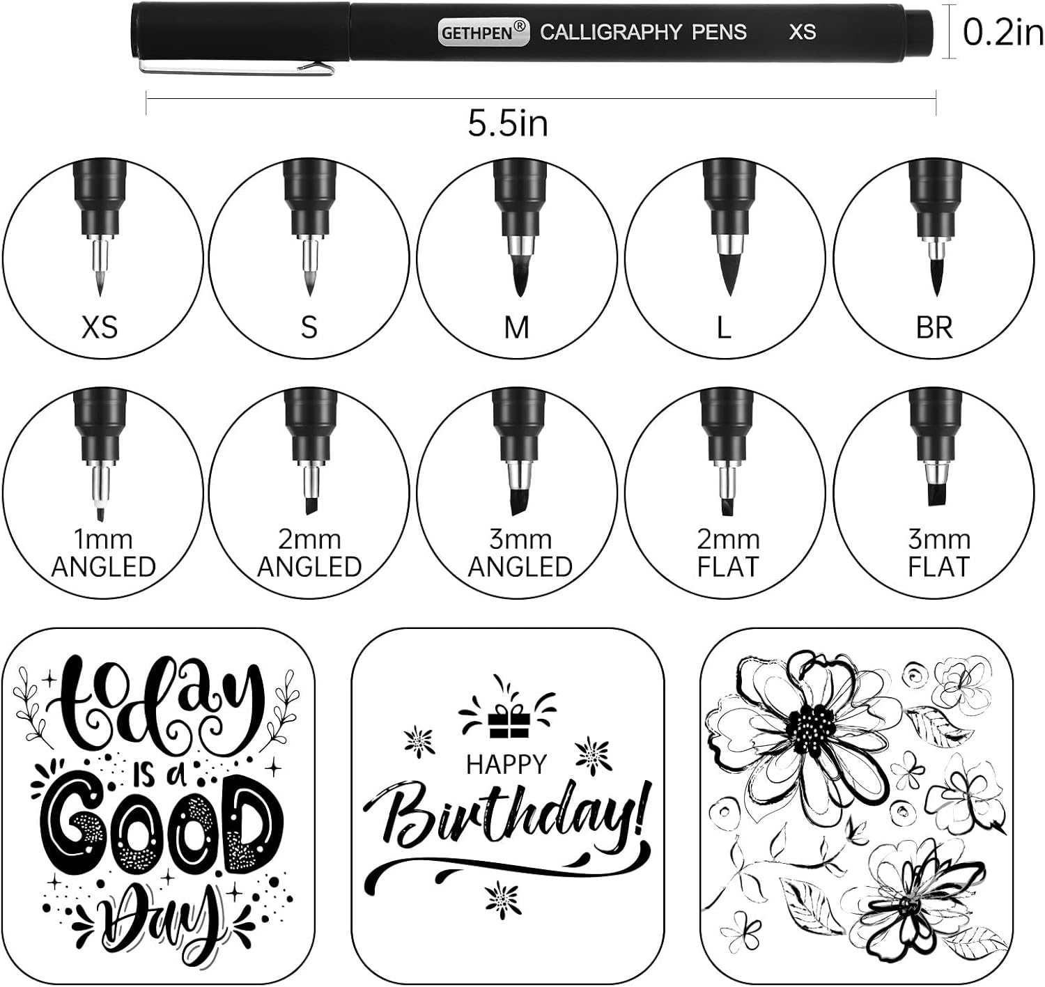 10 Size Calligraphy Pens Set f - đánh giá và giá Archive Box Set