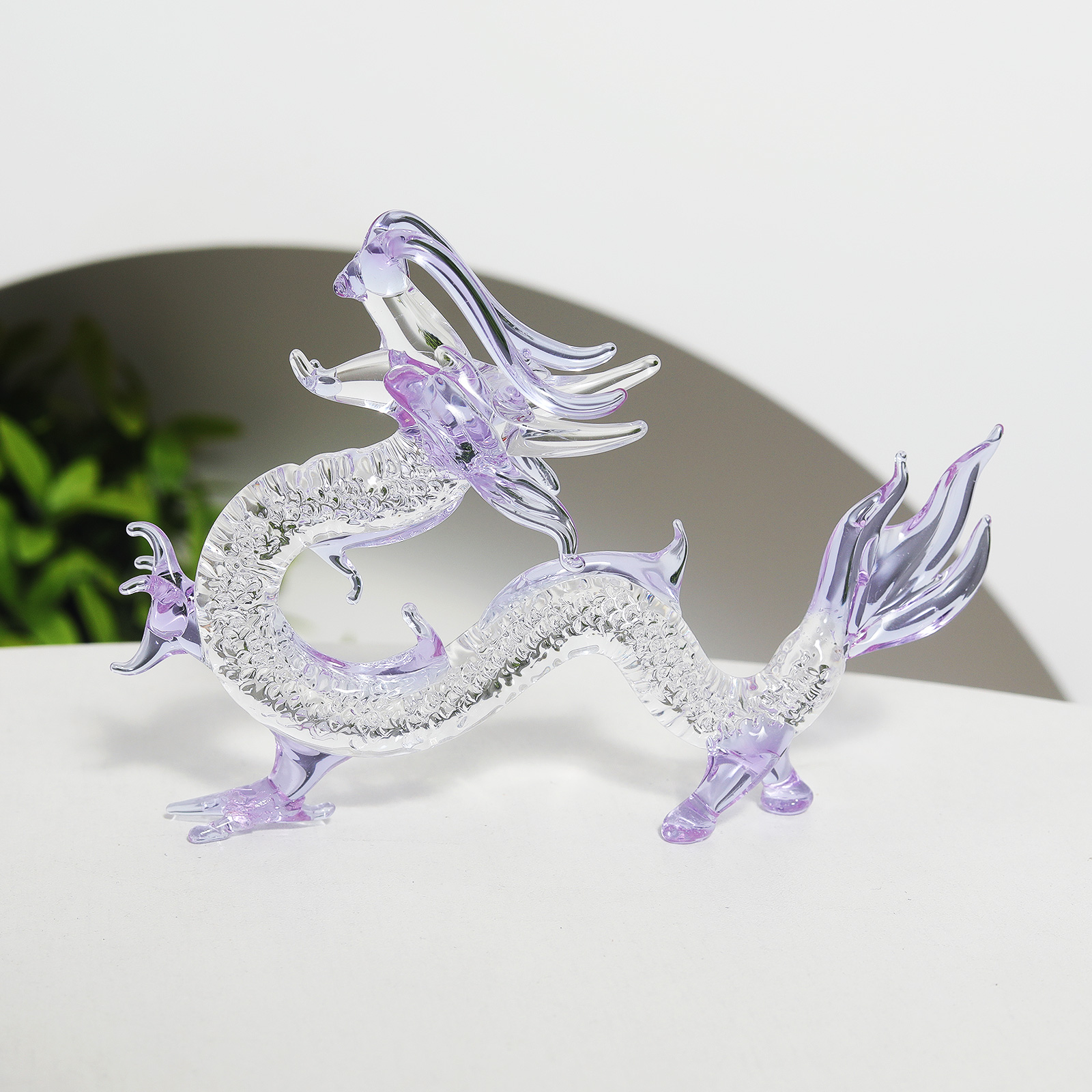 Purple Crystal Dragon Figurine - đánh giá và giá Book Weight Glass