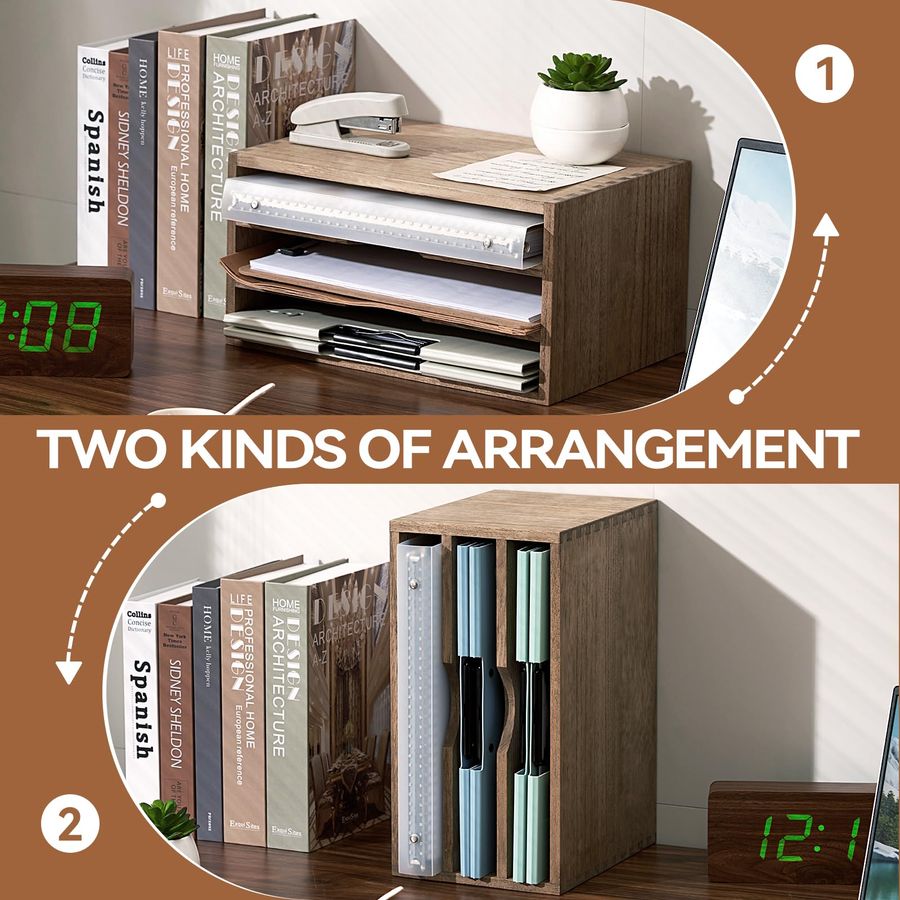 Wooden Desktop Organizer Paper - đánh giá và giá Magazine Holder Rack