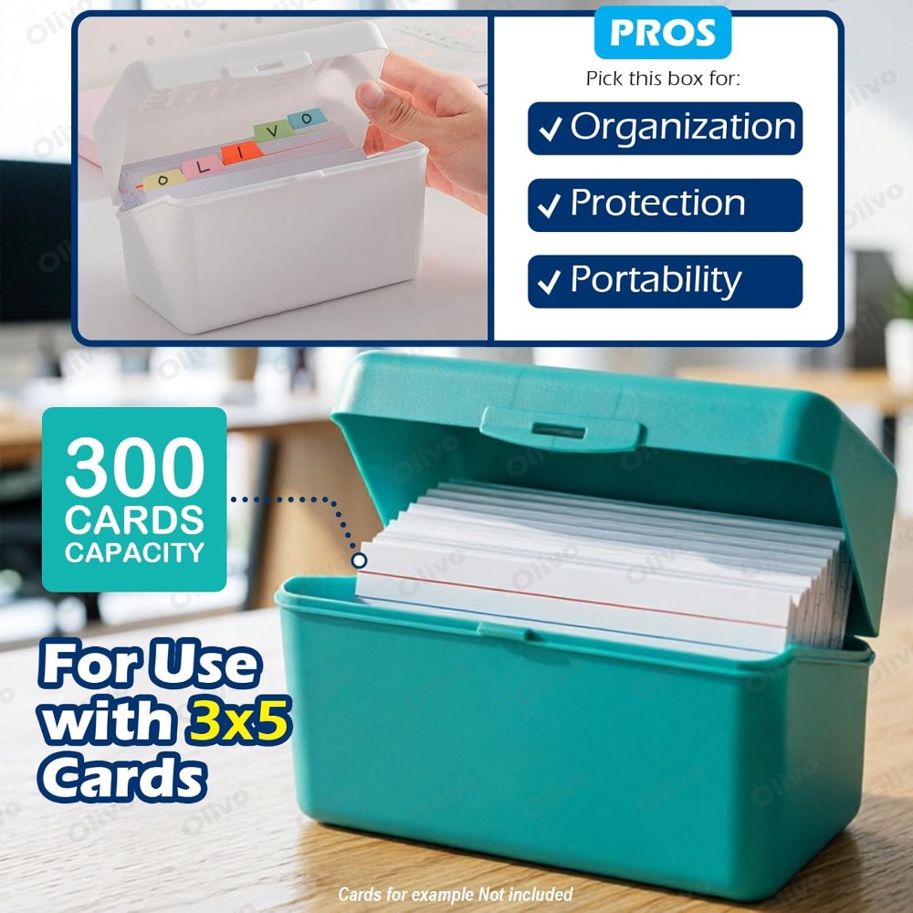 Olivo Index Card Holder Box 3x - đánh giá và giá Card Index Box