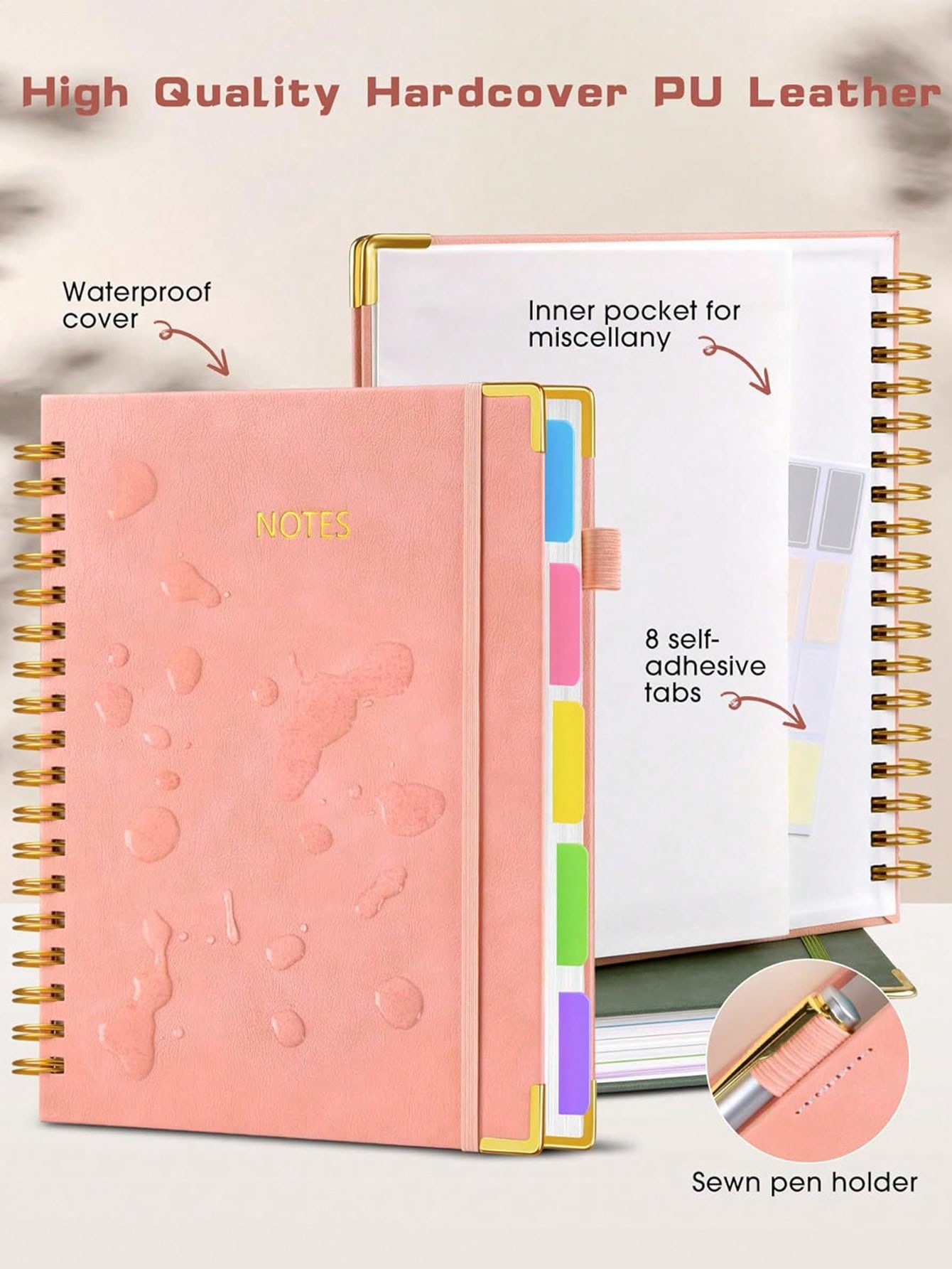 1PC Hardcover Spiral Notebook  - đánh giá và giá Tab Divider A4