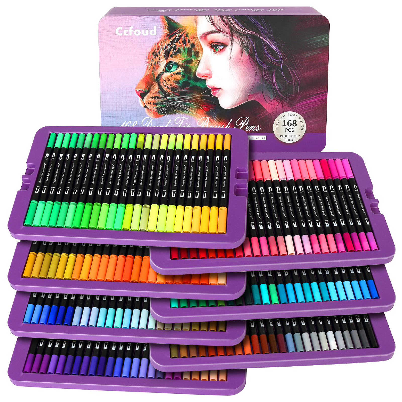 Dual Brush Marker Pens, 168 Co - đánh giá và giá Correction Pen Fine