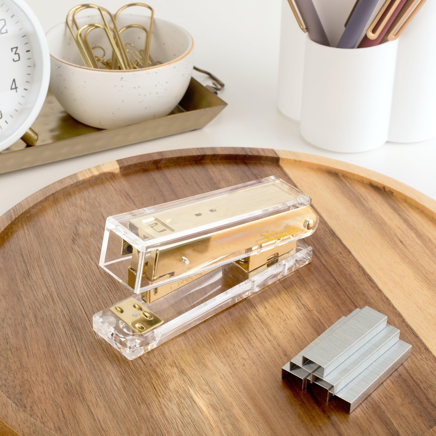 Clear Acrylic Gold Stapler, 20 - đánh giá và giá Stapler Half Strip